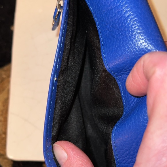 ROOTS 73 Canada Women’s Cobalt Blue Pebble Leather Wallet NEW WITH TAGS!! - Picture 11 of 14